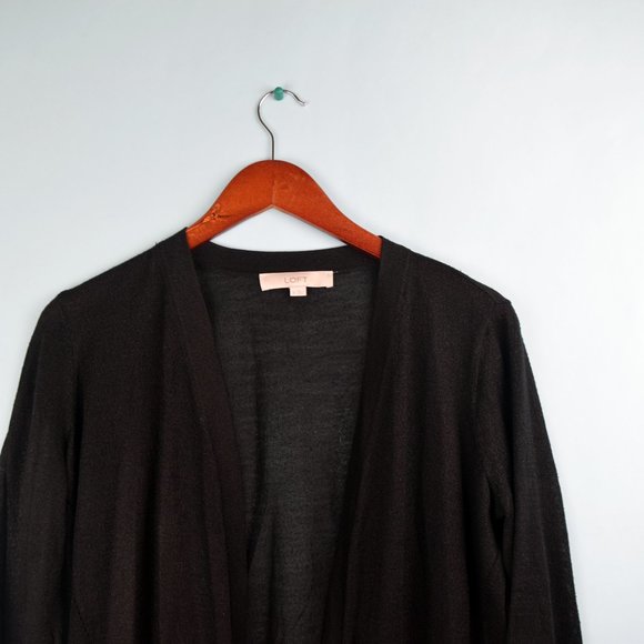 LOFT Black Open Cardigan - Picture 2 of 5